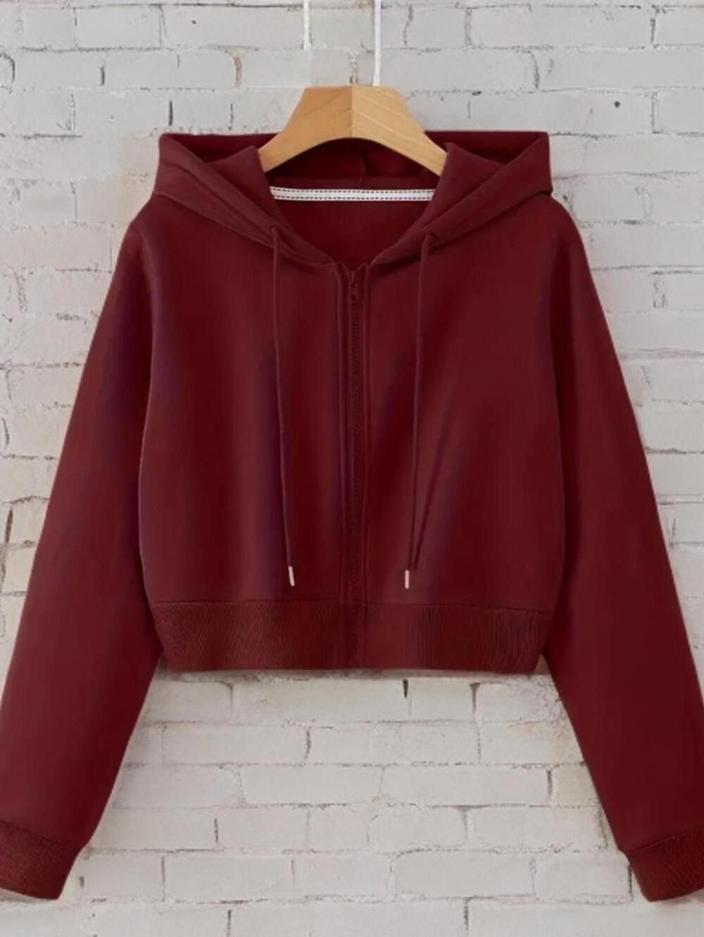 NWT Y2K Streetwear Cropped Zip Hoodie Athleisure 90s Graphic Sweatshirt Top - Picture 5 of 12